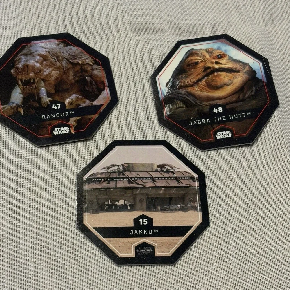 Star Wars Last Jedi Cosmic Shells 18 New‎ Sealed Packets Plus 3 Discs Disney